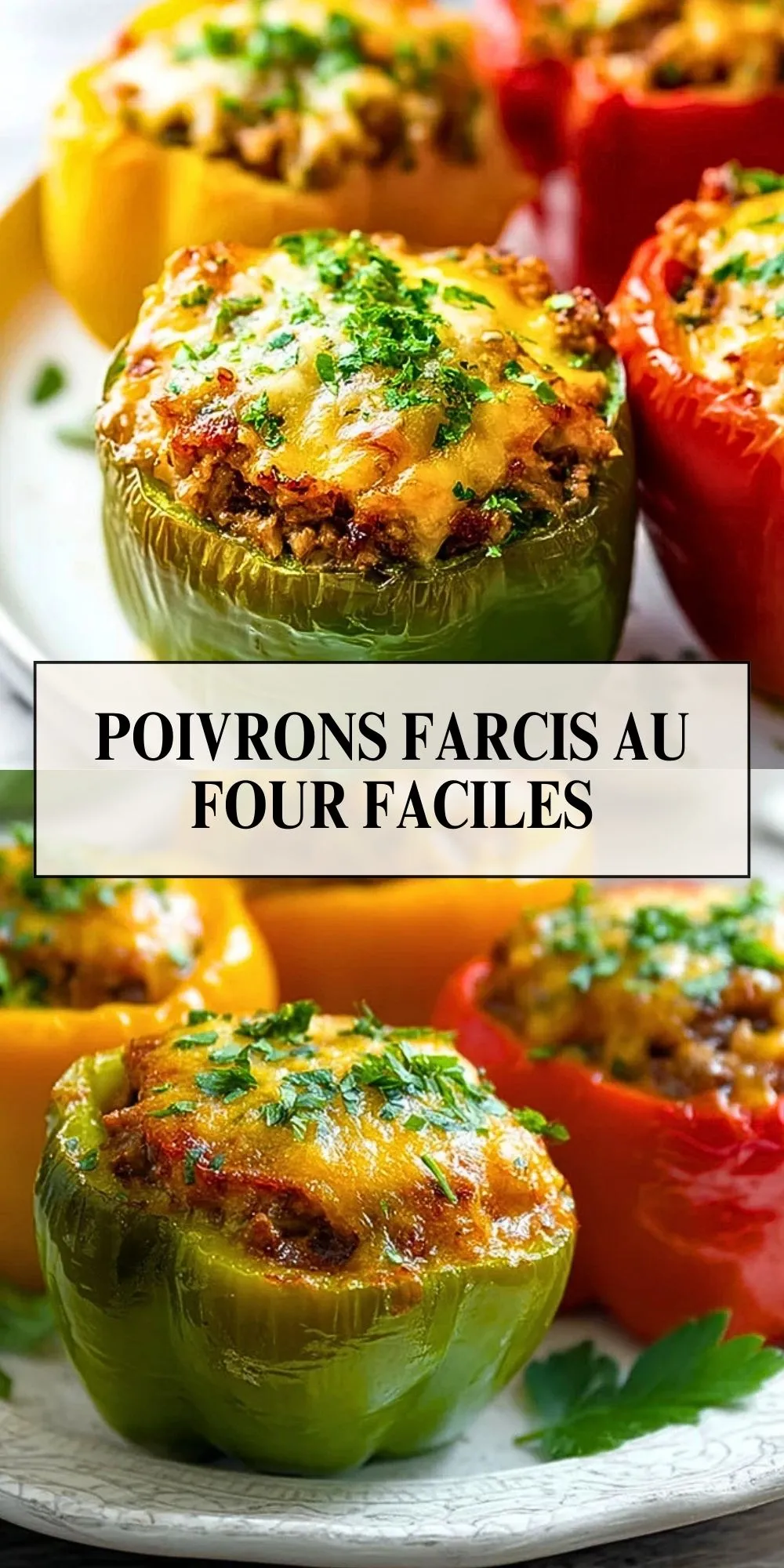 Poivrons farcis au four faciles- Pin 1