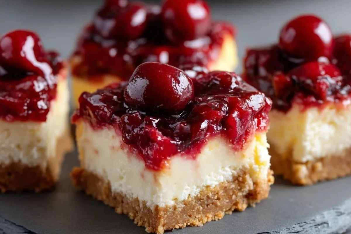 Barres De Cheesecake Aux Cerises - 1