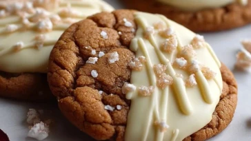 Biscuits Moelleux au Sirop dÉrable Trempés dans le Chocolat Blanc - 1