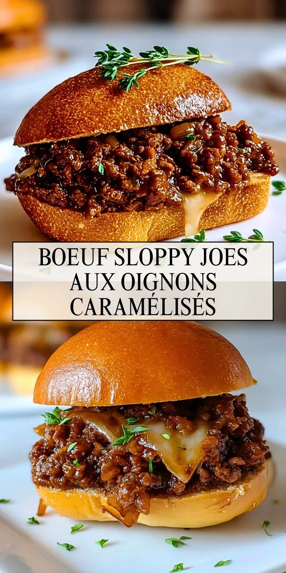 Boeuf Sloppy Joes Aux Oignons Caramélisés - Pin 1