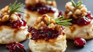 Bouchées De Brie Aux Canneberges Et Noix - 1