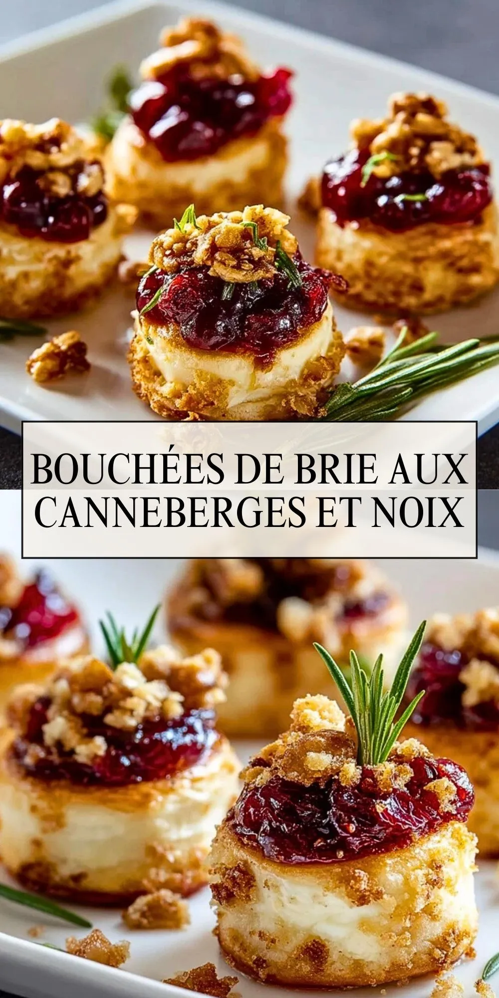 Bouchées De Brie Aux Canneberges Et Noix - Pin 1