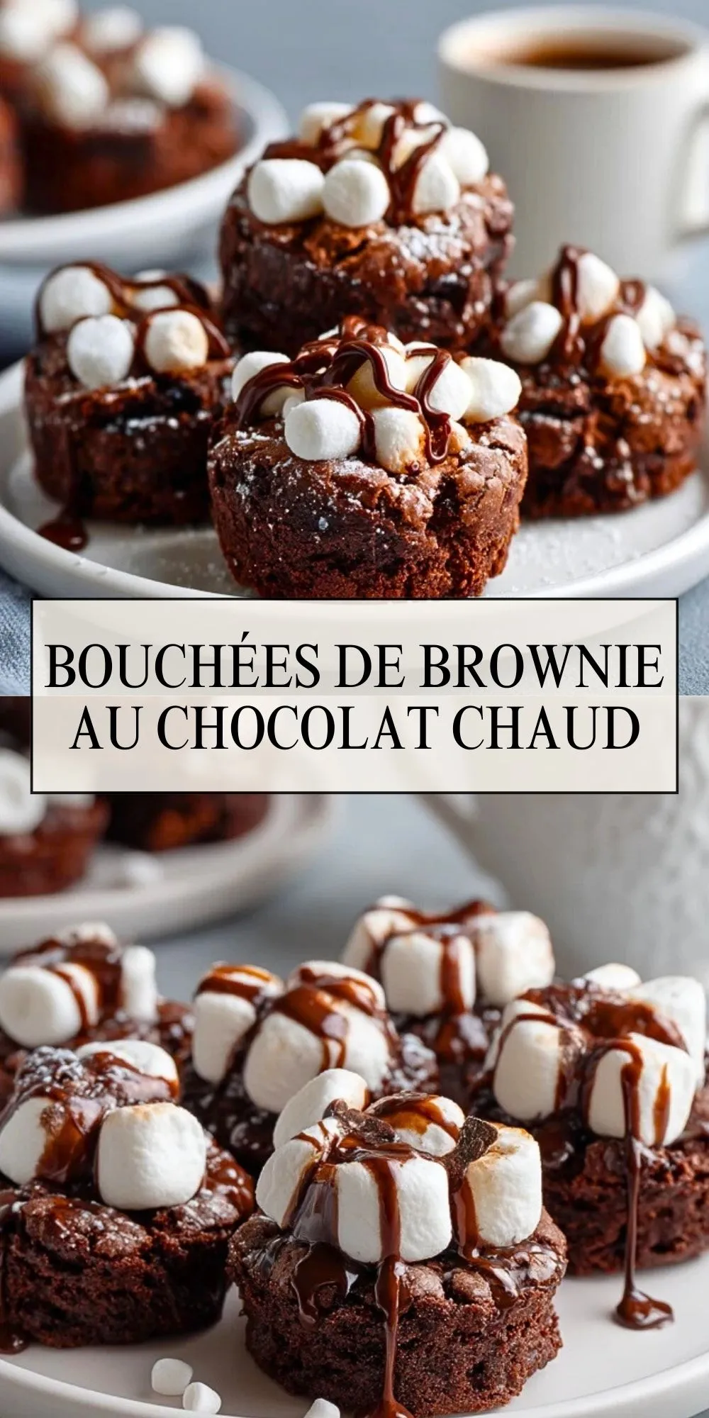 Bouchées De Brownie Au Chocolat Chaud - Pin 1