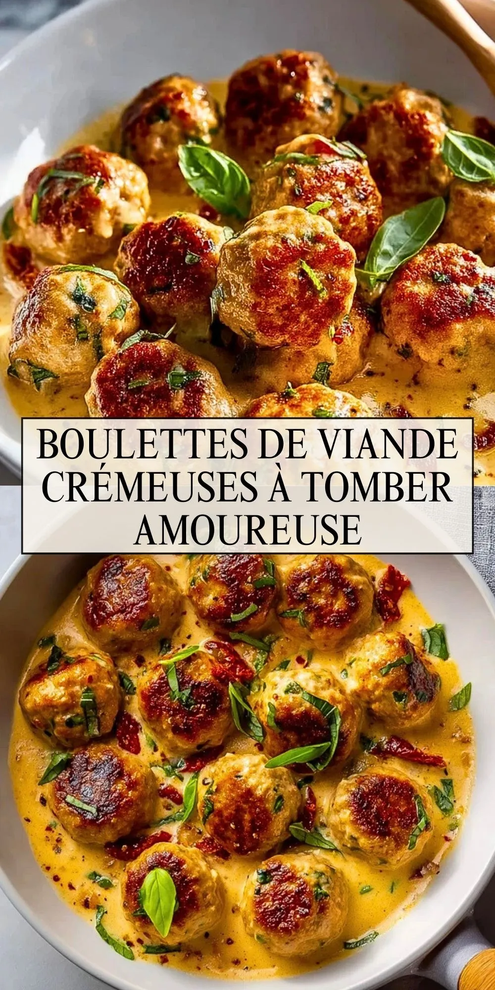 Boulettes De Viande Crémeuses À Tomber Amoureuse - Pin 1