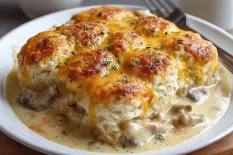 Casserole De Biscuits Et De Sauce Gravy - 1