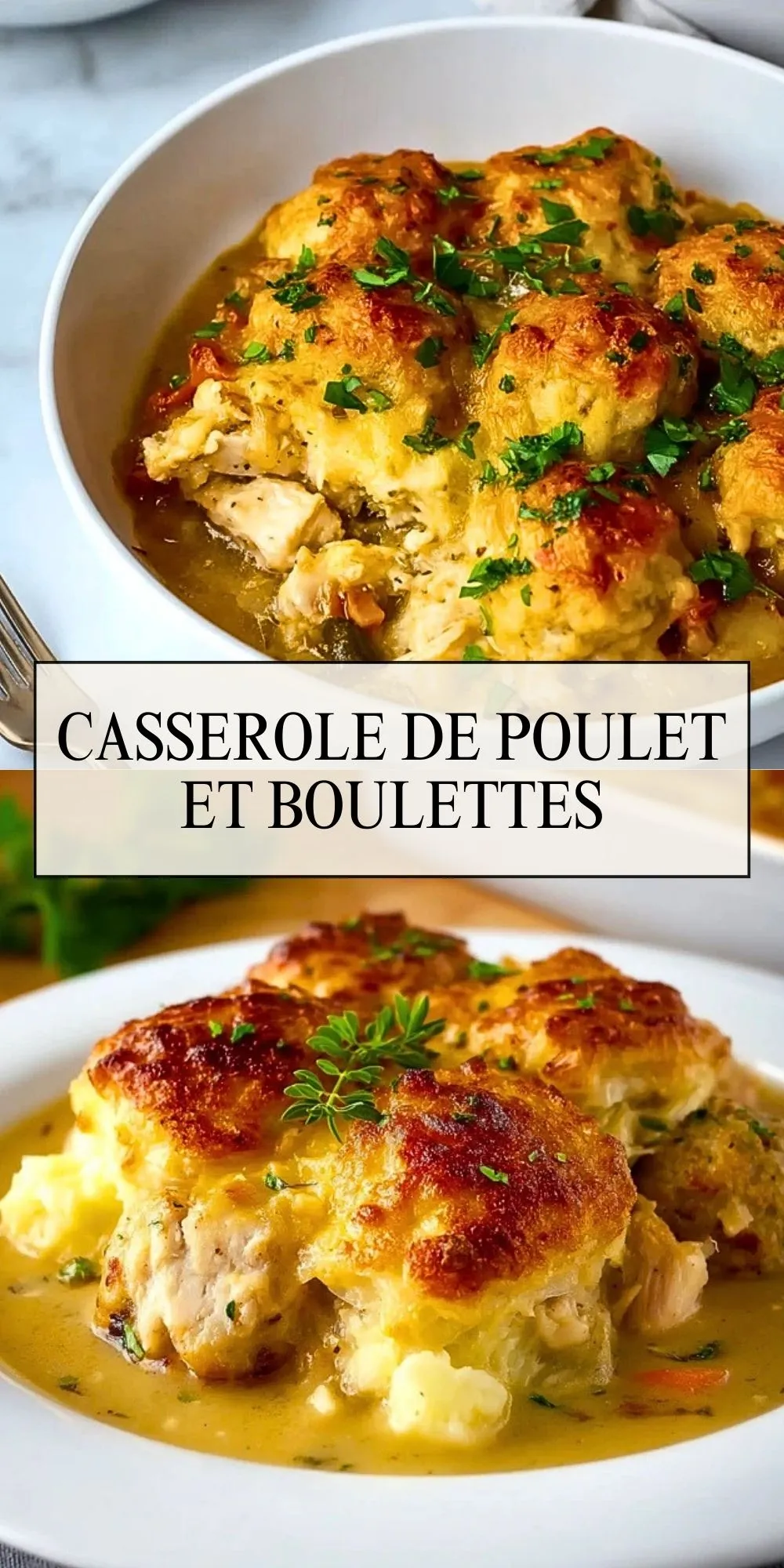 Casserole De Poulet Et Boulettes - Pin 1