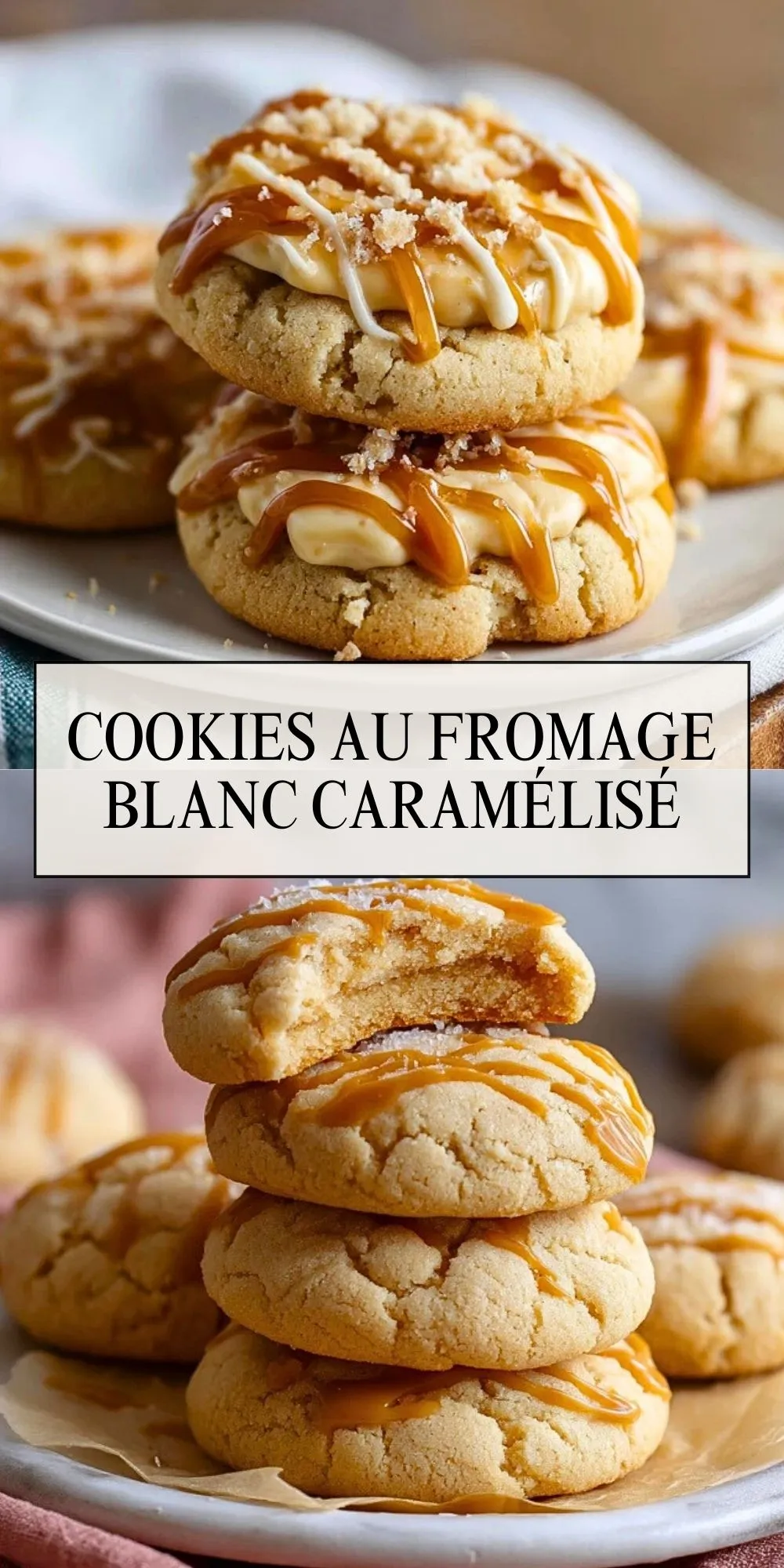 Cookies Au Fromage Blanc Caramélisé - Pin 1