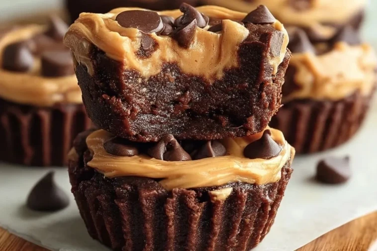 Coupes De Brownies Au Beurre De Cacahuète - 1