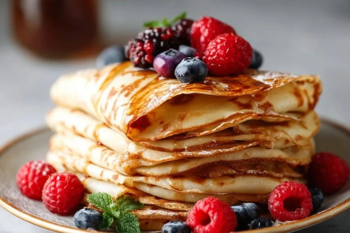 Crêpes à la vanille et à la cannelle avec du babeurre - 1