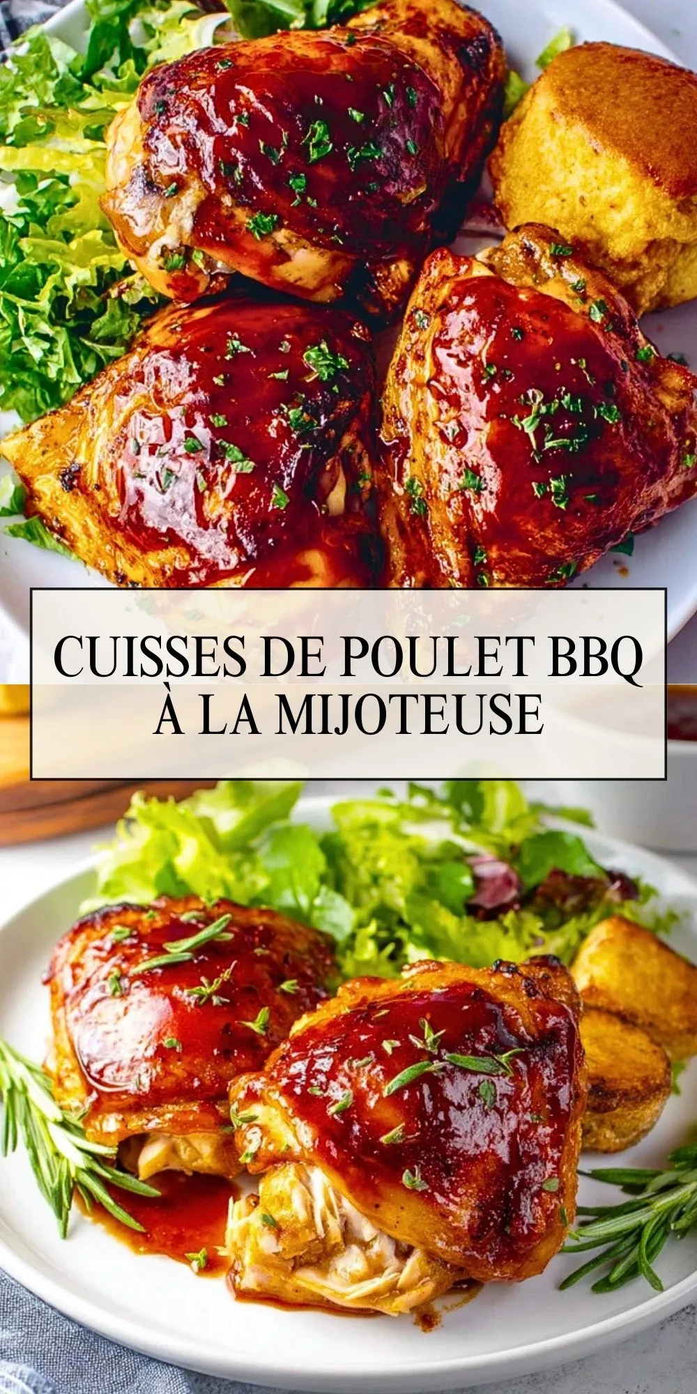 Cuisses de poulet BBQ à la mijoteuse - Pin 1