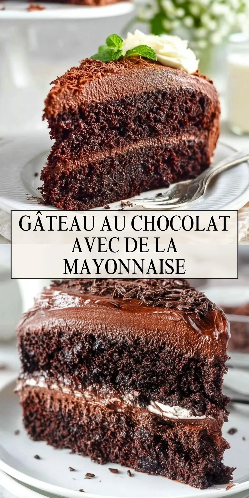 Gâteau Au Chocolat Avec De La Mayonnaise - Pin 1