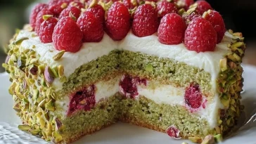 Gâteau Rêveux Pistache Framboise - 1