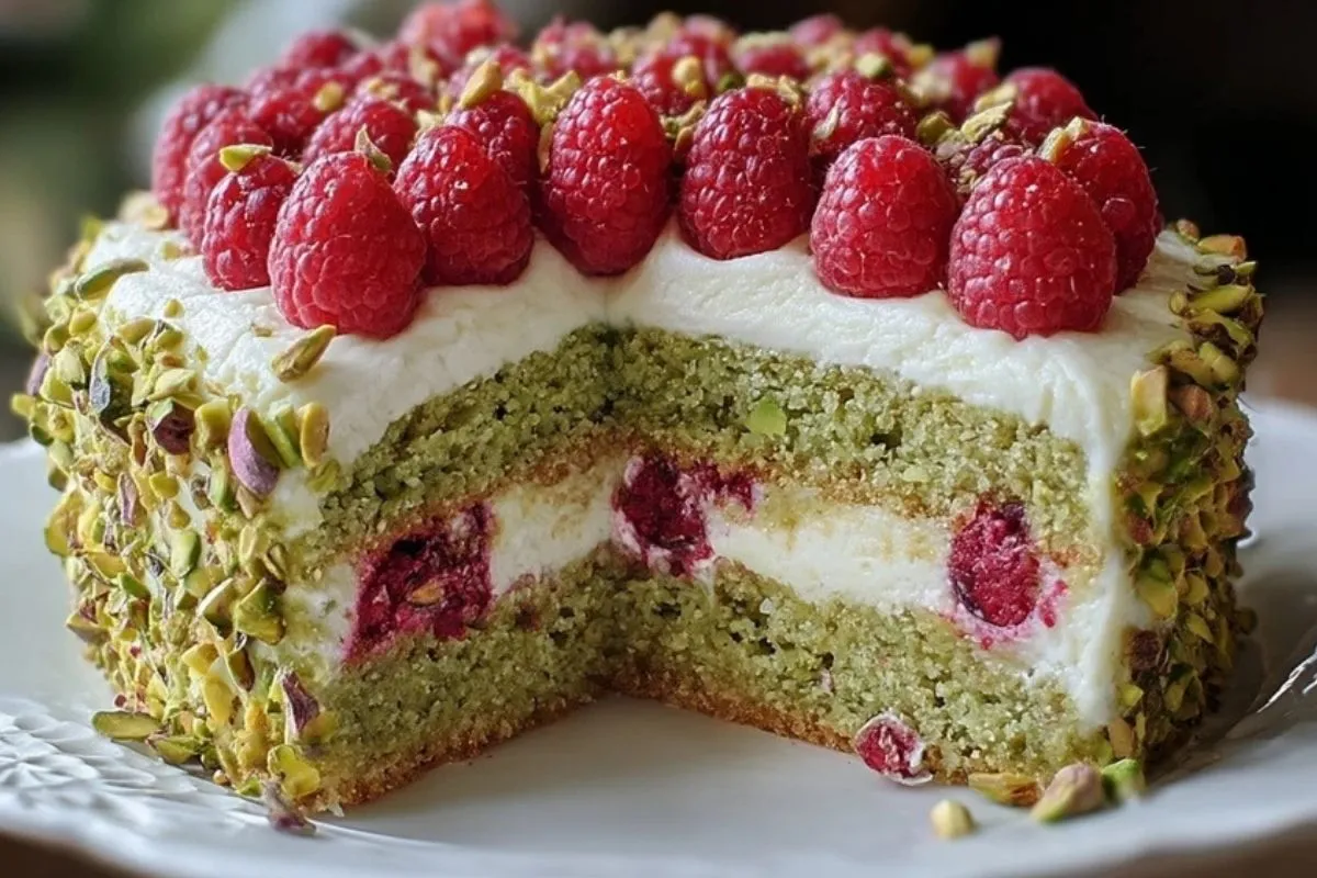 Gâteau Rêveux Pistache Framboise - 1