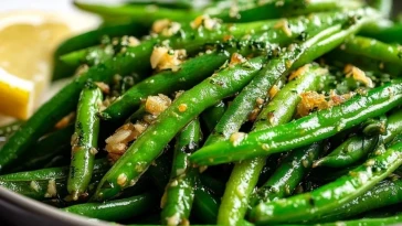 Haricots Verts Sautés à lAil et au Beurre - 1