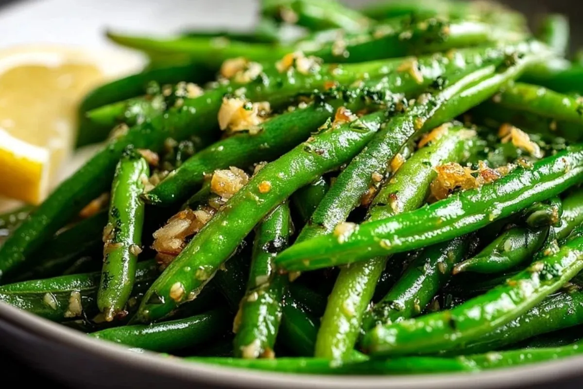 Haricots Verts Sautés à lAil et au Beurre - 1