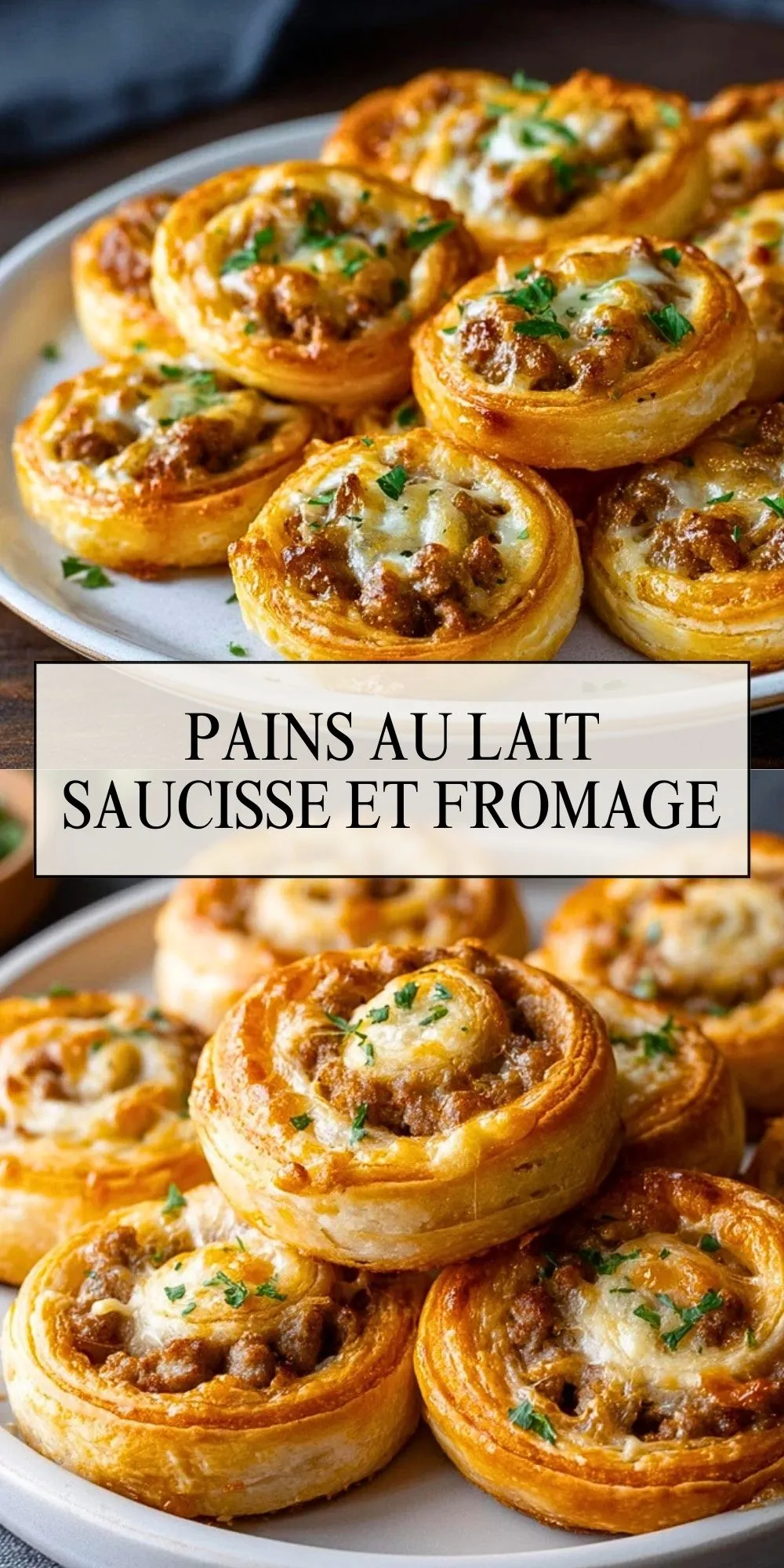 Pains Au Lait Saucisse Et Fromage - Pin 1