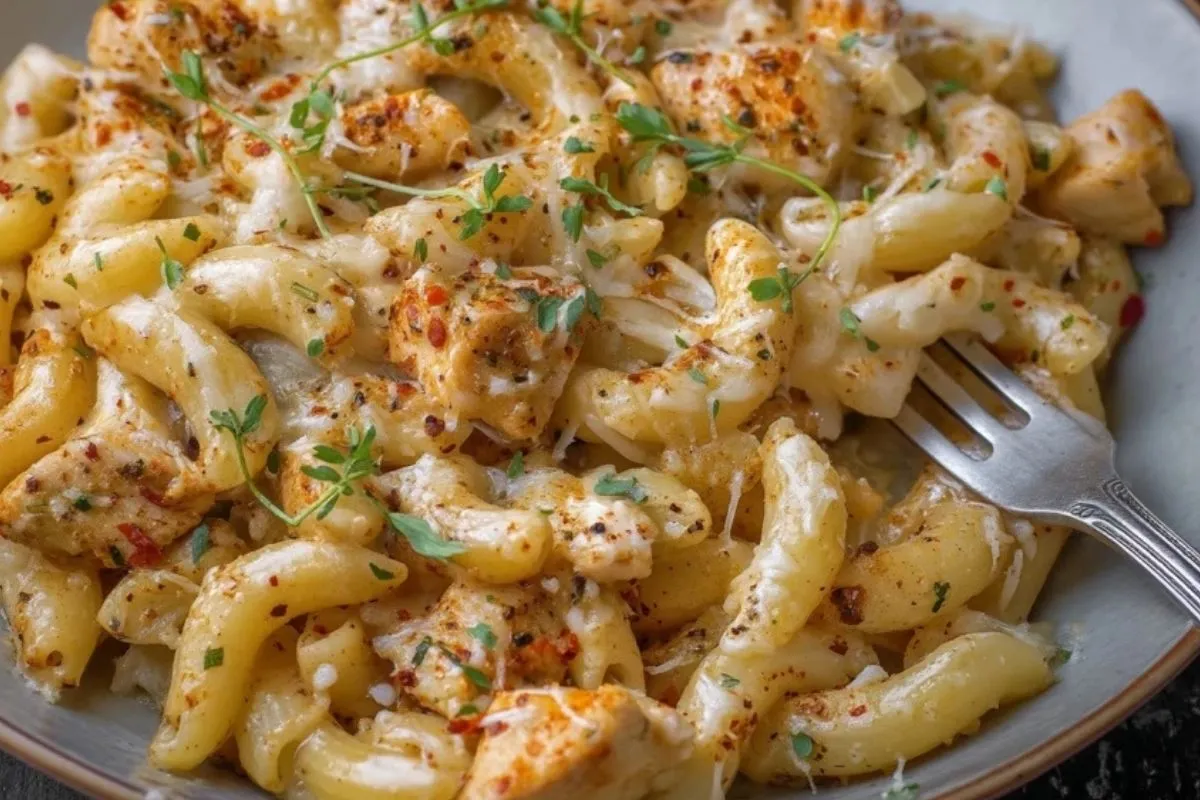 Pâtes au poulet cajun et fromage - 1