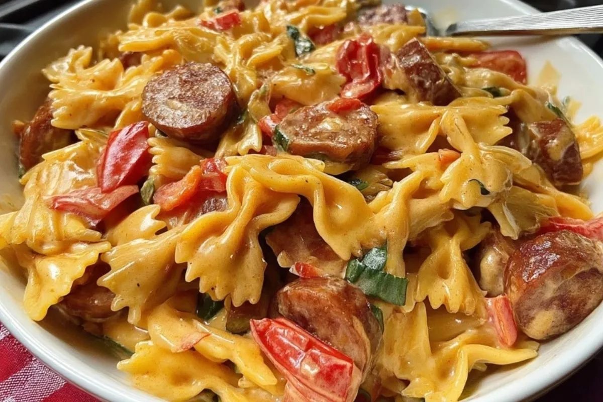 Pâtes Crémeuses Au Saucisse Cajun - 1