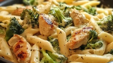 Penne Crémeux Au Brocoli Et Au Poulet - 1