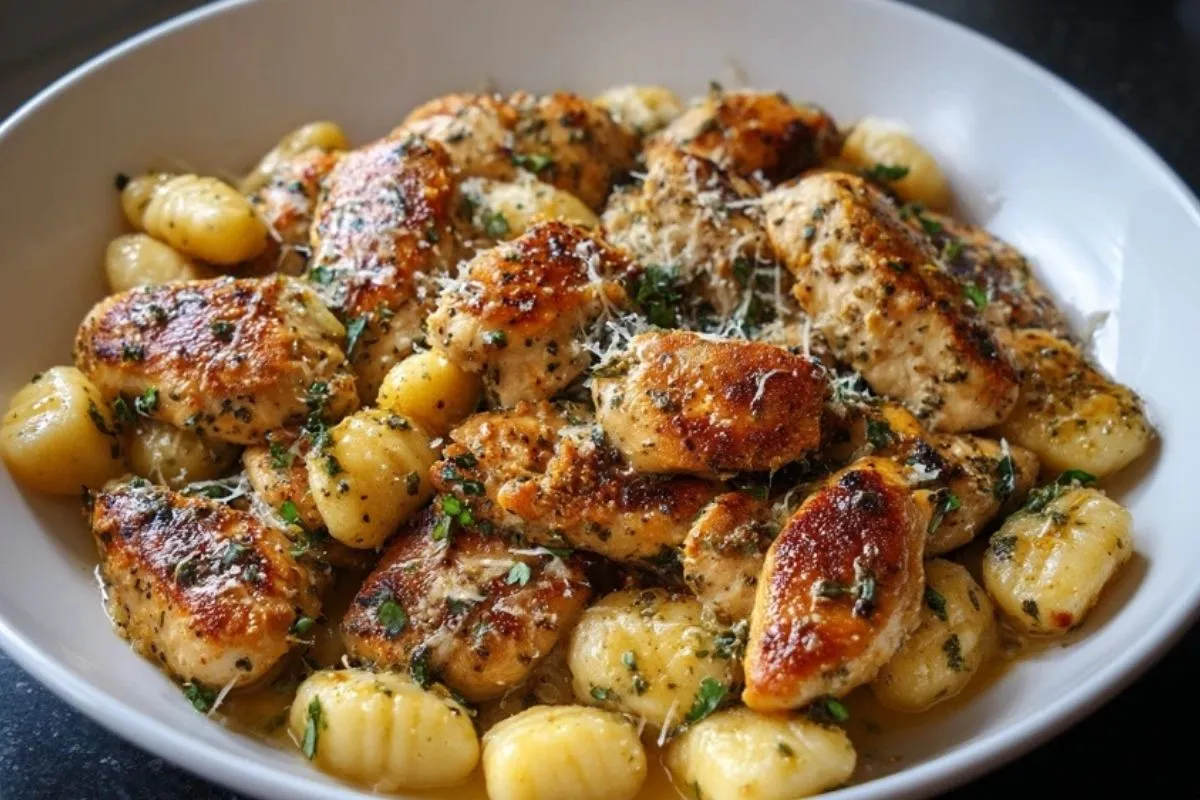 Poulet Ail Croquant Avec Gnocchis - 1