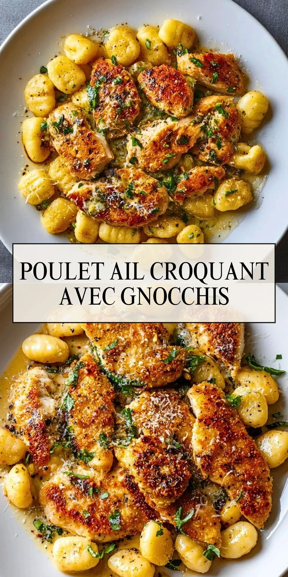 Poulet Ail Croquant Avec Gnocchis - Pin 1