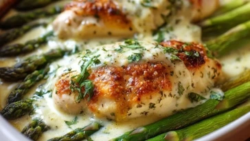 Poulet Gratiné Crémeux aux Asperges - 1