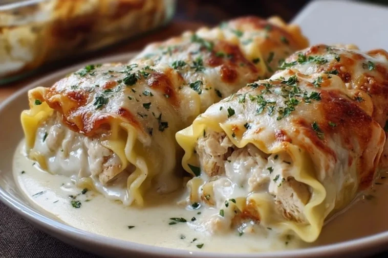 Roulés De Lasagne Au Poulet Alfredo Faciles - 1