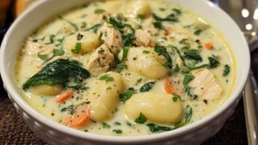 Soupe De Gnocchis Au Poulet - 1