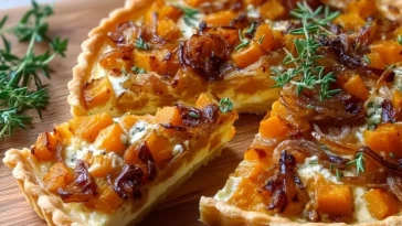 Tarte à la Courge Butternut et Oignons Caramélisés - 1