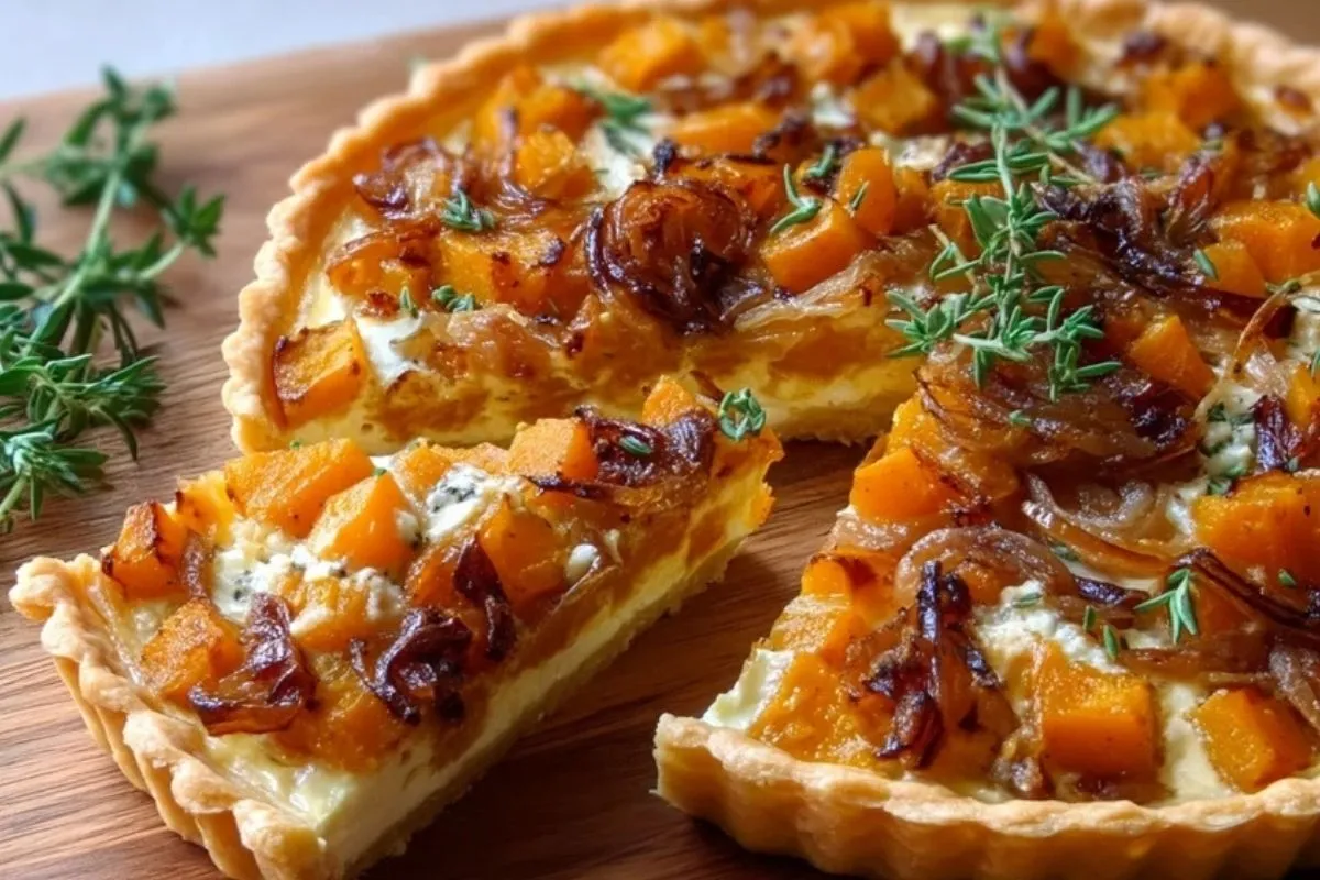 Tarte à la Courge Butternut et Oignons Caramélisés - 1
