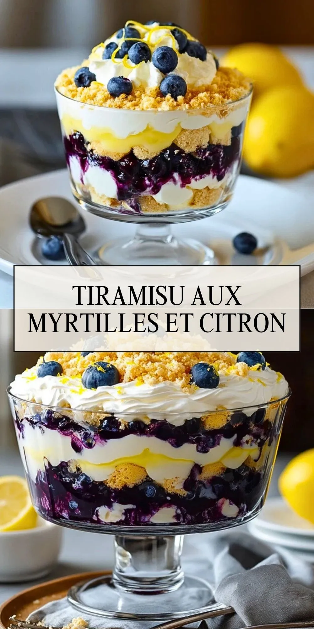 Tiramisu Aux Myrtilles Et Citron - Pin 1