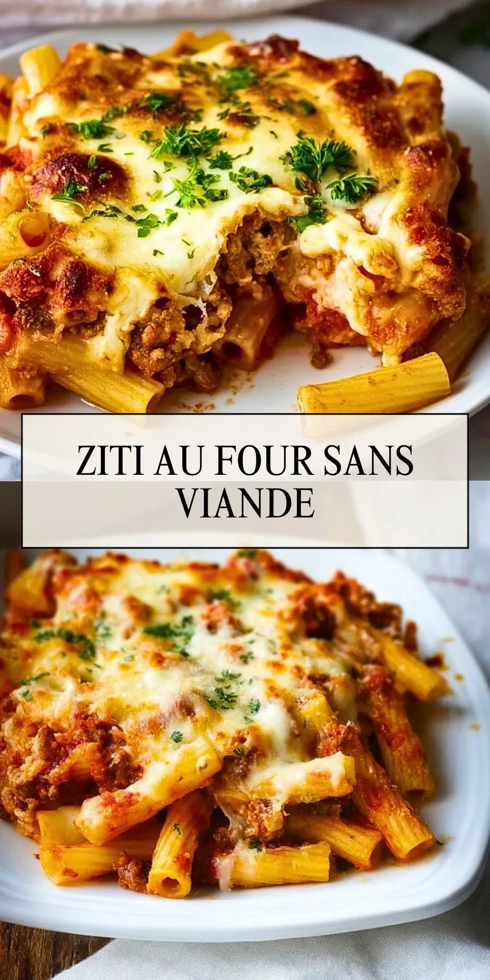 Ziti au four sans viande - Pin 1