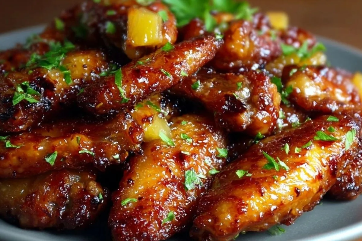 Ailes De Poulet Au Sucre Brun Et Ananas