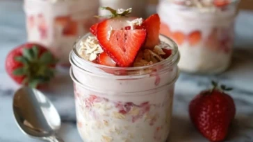 Avoine Nuit Fraise-Cheesecake