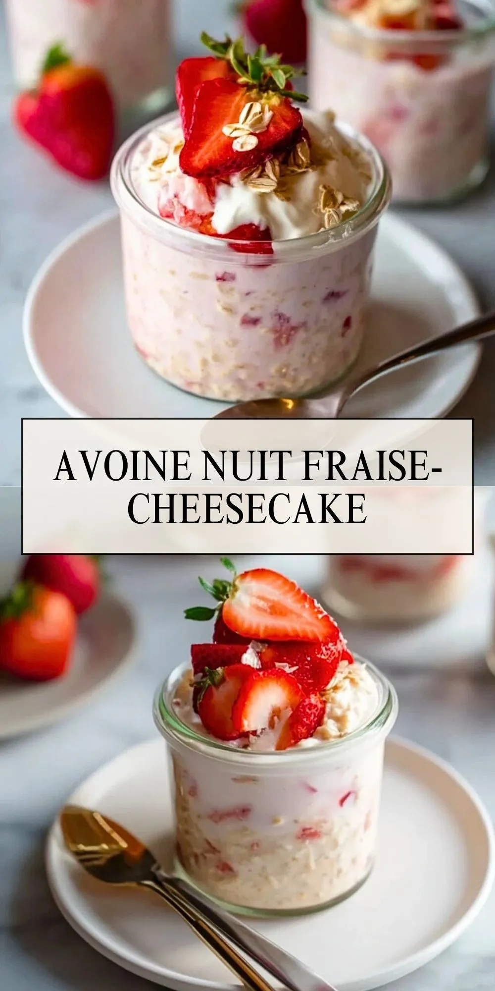 Avoine Nuit Fraise-Cheesecake