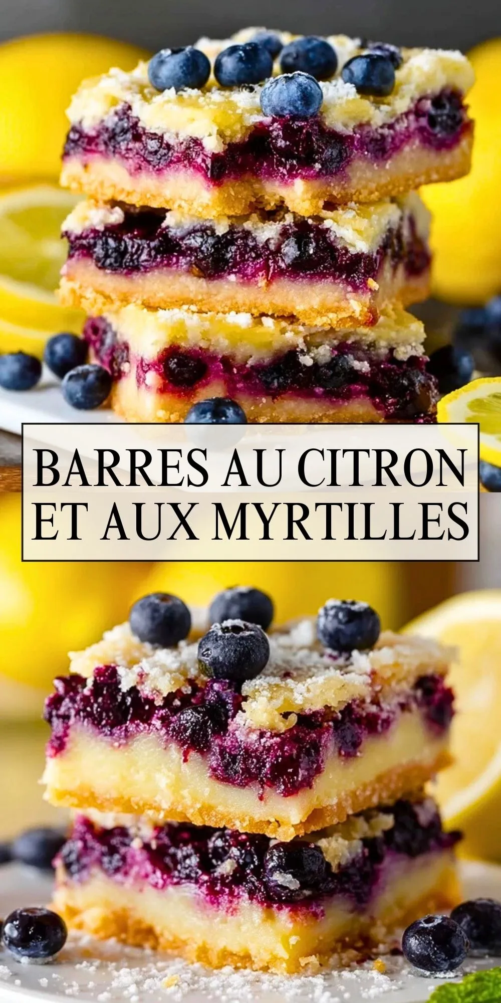Barres Au Citron Et Aux Myrtilles - Pin 1