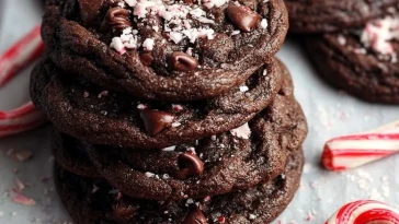 Biscuits Au Chocolat Noir Et À La Menthe Poivrée