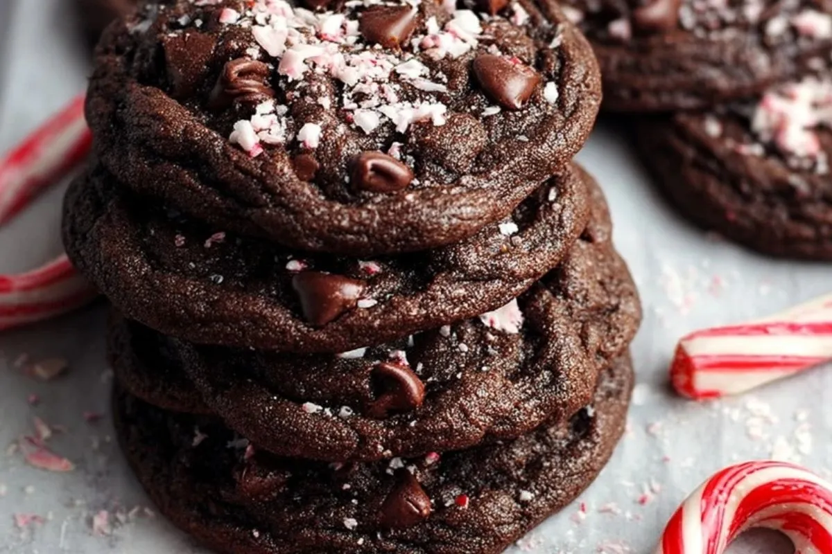 Biscuits Au Chocolat Noir Et À La Menthe Poivrée