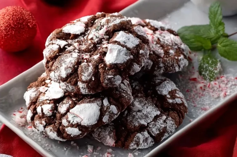 Biscuits Chocolat Menthe Poivrée Craquelés - 1