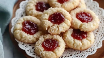 Biscuits Sablés à la Confiture de Vanille et de Coco