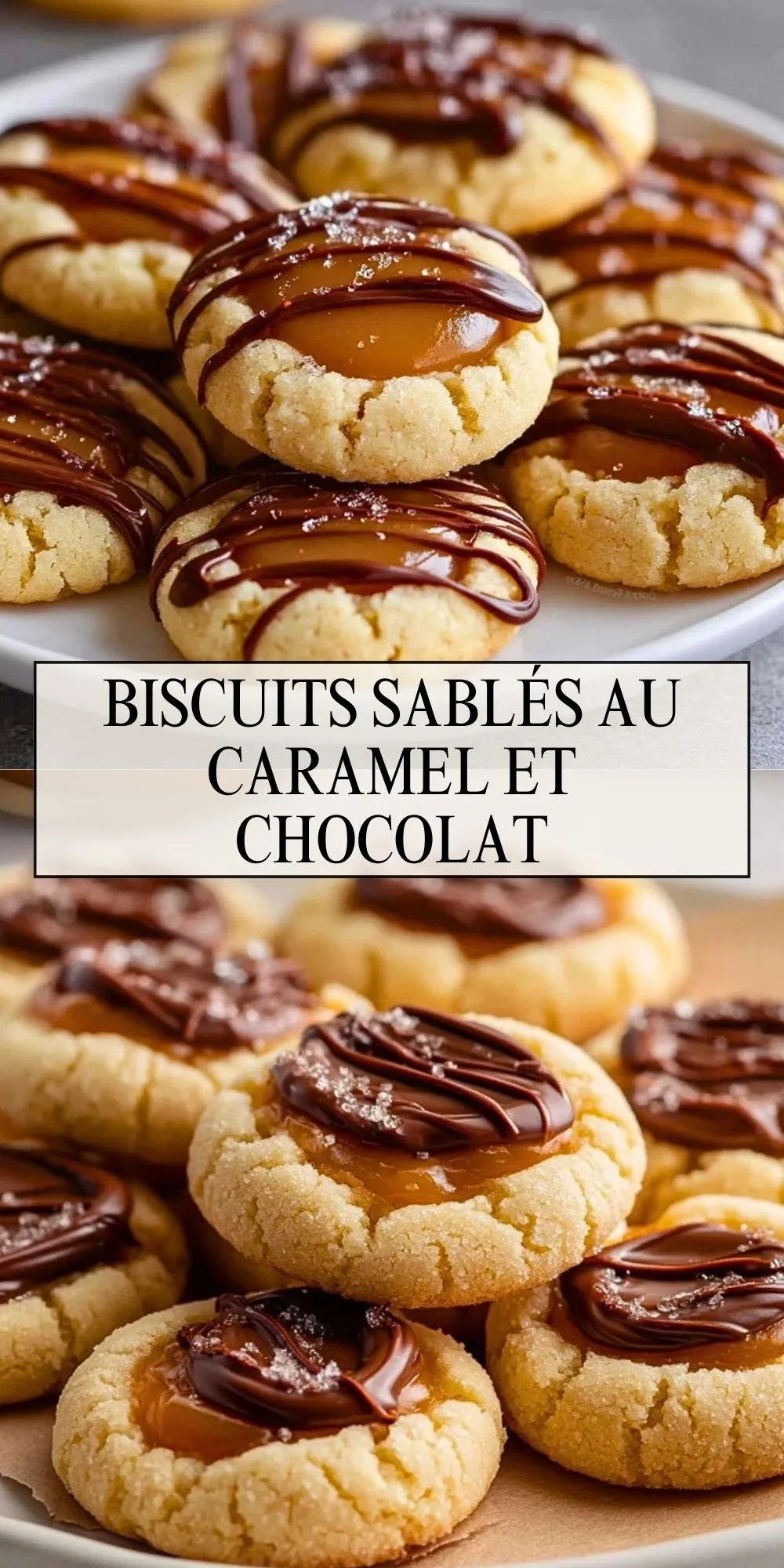 Biscuits Sablés Au Caramel Et Chocolat - Pin 1