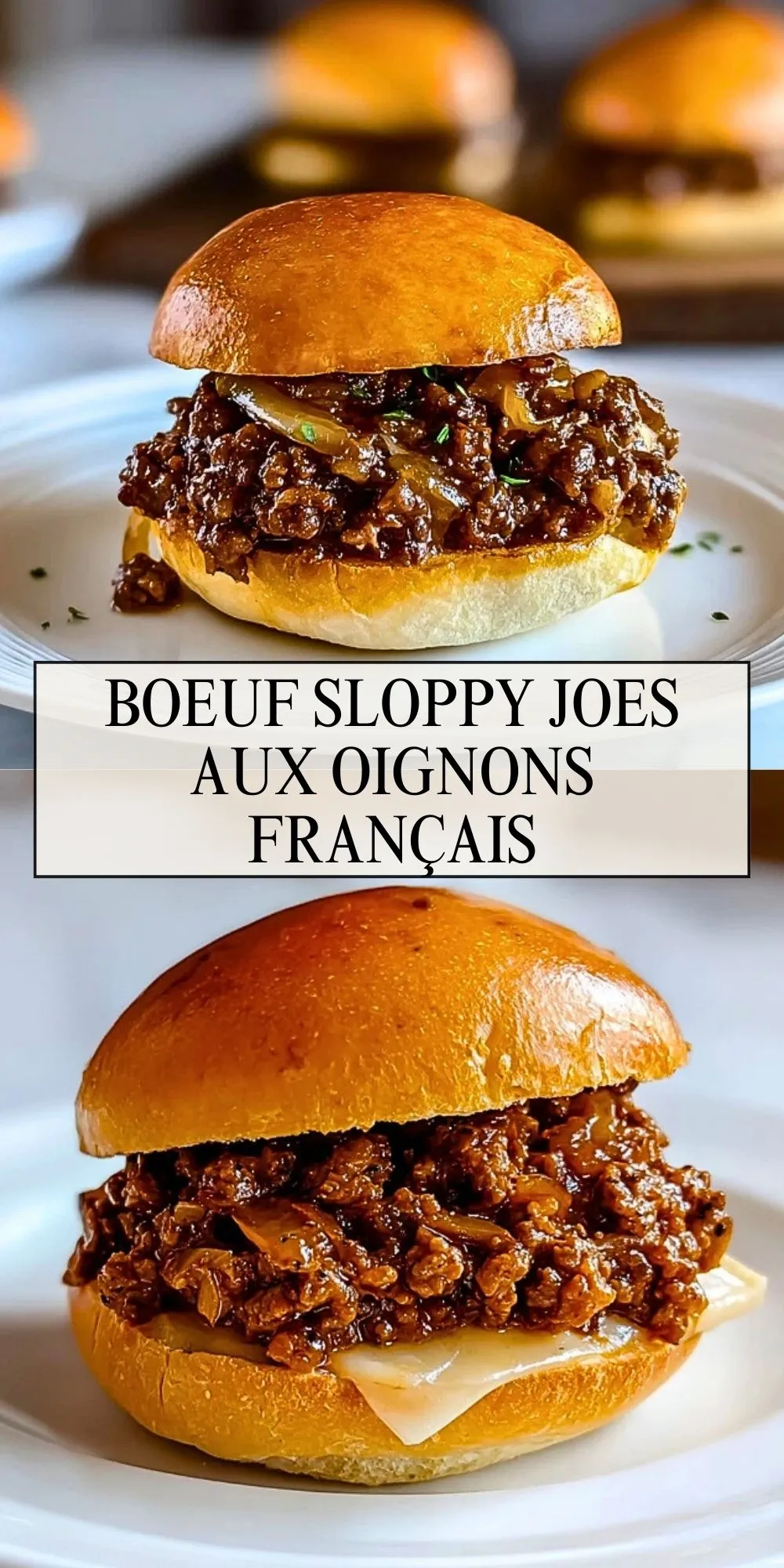 Boeuf Sloppy Joes Aux Oignons Français - Pin 1
