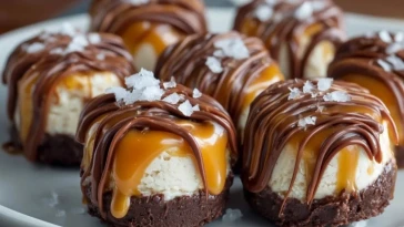 Bouchées De Cheesecake Au Chocolat Et Caramel - 1