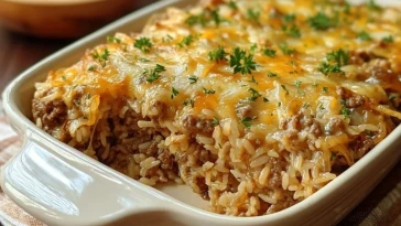 Casserole De Bœuf Haché Au Riz Et Oignons Caramélisés - 1