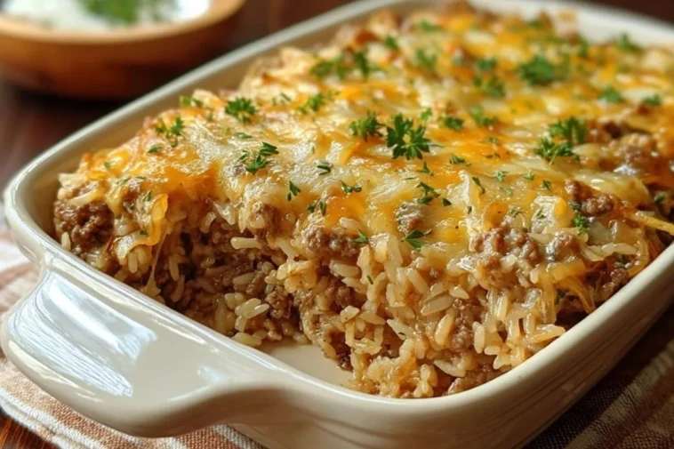 Casserole De Bœuf Haché Au Riz Et Oignons Caramélisés - 1