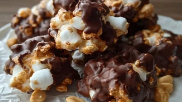 Clusters De Cacahuètes Et Guimauves