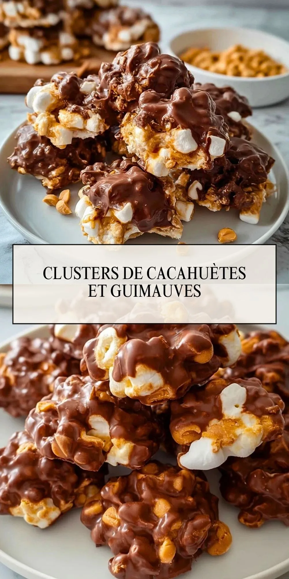 Clusters De Cacahuètes Et Guimauves