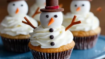 Cupcakes Bonhomme de Neige