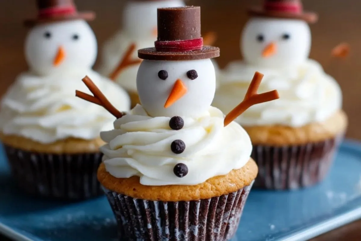 Cupcakes Bonhomme de Neige