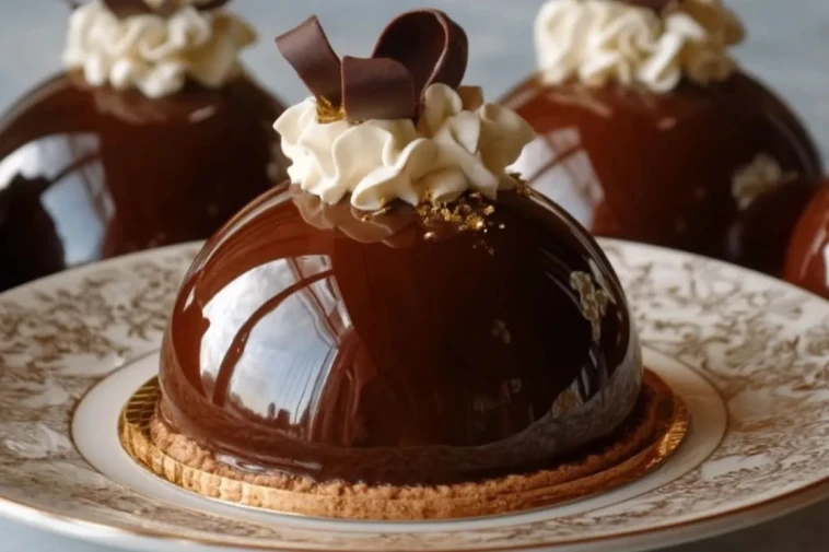 Dôme Élégant au Chocolat et Mascarpone